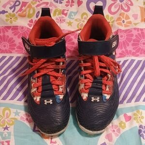 Under Armour Kids' Blue and Red Sneakers
